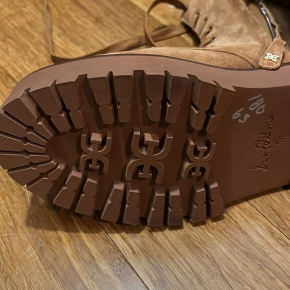 Sam Edelman Evina Bootie Combat Frontier Brown - Picture 6 of 8